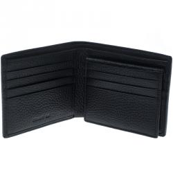 Cerruti 1881 Black Leather Derby Bifold Wallet