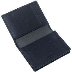 Pre Owned Cerruti 1881 Navy Blue/Grey Leather Ripon Card Case
