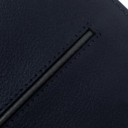 Pre Owned Cerruti 1881 Navy Blue/Grey Leather Ripon Card Case