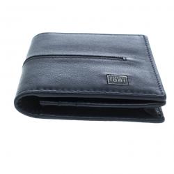 Pre Owned Cerruti 1881 Navy Blue/Grey Leather Ripon Card Case