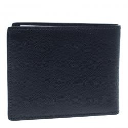 Cerruti 1881 Navy Blue Leather Baku Bifold Wallet