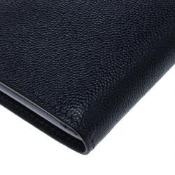 Cerruti 1881 Navy Blue Leather Baku Bifold Wallet