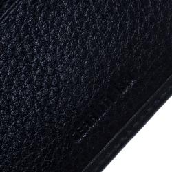 Cerruti 1881 Dark Blue Leather Derby Bifold Wallet