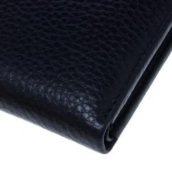 Cerruti 1881 Dark Blue Leather Derby Bifold Wallet