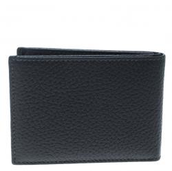 Pre Owned Cerruti 1881 Grey Leather Cerrutis Bifold Wallet