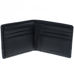 Pre Owned Cerruti 1881 Black/Grey Leather York B Bifold Wallet