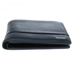 Pre Owned Cerruti 1881 Black/Grey Leather York B Bifold Wallet