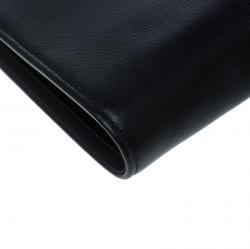 Pre Owned Cerruti 1881 Black/Grey Leather York B Bifold Wallet