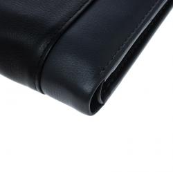 Pre Owned Cerruti 1881 Black/Grey Leather York B Bifold Wallet