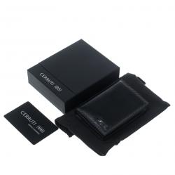 Pre Owned Cerruti 1881 Black Leather Rodi Card Case