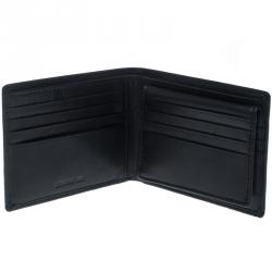 Pre Owned Cerruti 1881 Black Leather Cleveland Bifold Wallet