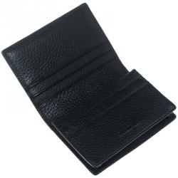 Pre Owned Cerruti 1881 Black Leather Derby Card Case