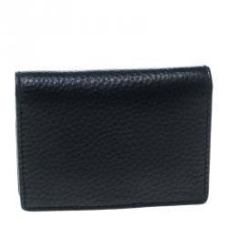Pre Owned Cerruti 1881 Black Leather Derby Card Case