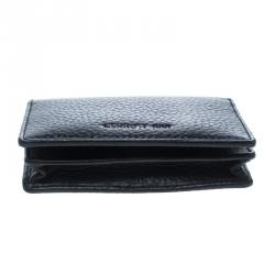 Pre Owned Cerruti 1881 Black Leather Derby Card Case