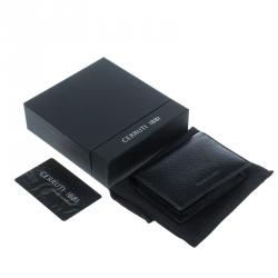 Pre Owned Cerruti 1881 Black Leather Derby Card Case