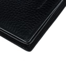 Pre Owned Cerruti 1881 Black Leather Derby Card Case