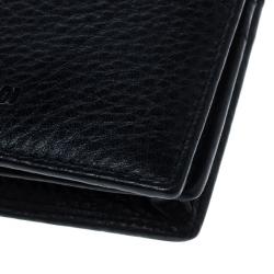 Pre Owned Cerruti 1881 Black Leather Derby Card Case