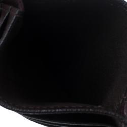 Pre Owned Cerruti 1881 Brown/Burgundy Leather Hartford Card Holder