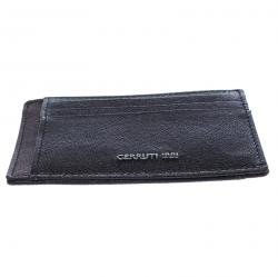 Pre Owned Cerruti 1881 Brown/Burgundy Leather Hartford Card Holder