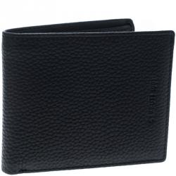 Pre Owned Cerruti 1881 Black Leather Derby Bifold Wallet