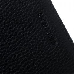 Pre Owned Cerruti 1881 Black Leather Derby Bifold Wallet