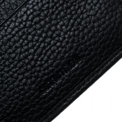 Pre Owned Cerruti 1881 Black Leather Derby Bifold Wallet