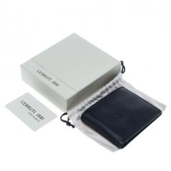 Cerruti 1881 Navy Blue Leather Carson Bifold Wallet