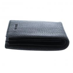 Cerruti 1881 Black Leather Derby Bifold Wallet