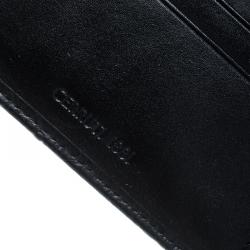 Cerruti 1881 Black Ostrich Embossed Leather Mayfair Bifold Wallet