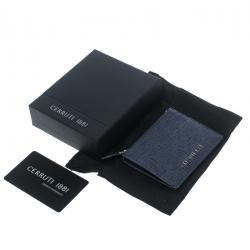Cerruti 1881 Navy Blue Leather Chester 6CC Zip Card Holder