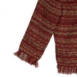 Pre Owned CH Carolina Herrera Collarless Tweed Jacket L