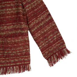 Pre Owned CH Carolina Herrera Collarless Tweed Jacket L