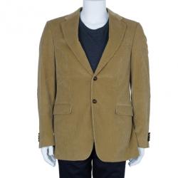 Pre Owned CH Carolina Herrera Beige Corduroy Men's Blazer M