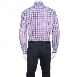 CH Carolina Herrera Multicolor Checked Cotton Button Down Collar Shirt L