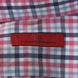 CH Carolina Herrera Multicolor Checked Cotton Button Down Collar Shirt L