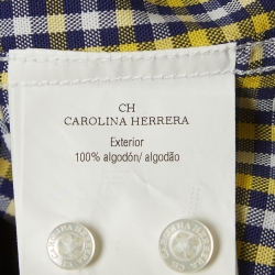 CH Carolina Herrera Multicolor Checked Cotton Button Down Shirt M
