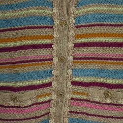 Pre Owned Chanel Resort 2011 Striped Crop Jacket M