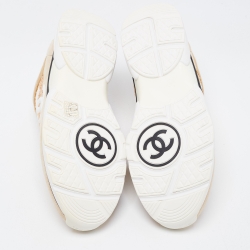 Chanel Multicolor Suede and Tweed CC Low To Sneakers Size 46
