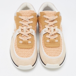 Chanel Multicolor Suede and Tweed CC Low To Sneakers Size 46