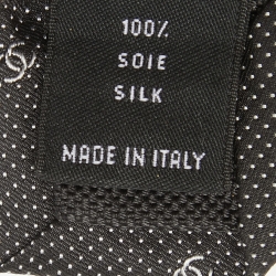 Pre Owned Chanel Black CC Print Silk Skinny Tie