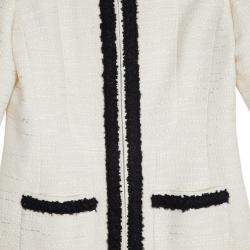 Pre Owned Chanel Classic Monochrome Tweed Jacket M
