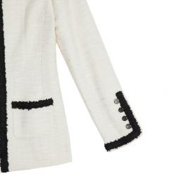 Pre Owned Chanel Classic Monochrome Tweed Jacket M