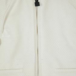Pre Owned Chanel Cream Cotton Textured Jacket M