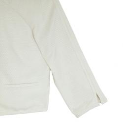Pre Owned Chanel Cream Cotton Textured Jacket M