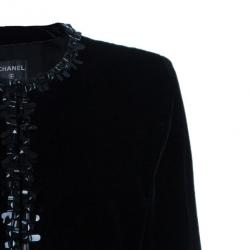 Pre Owned Chanel Velvet Embellished Jacket XXL