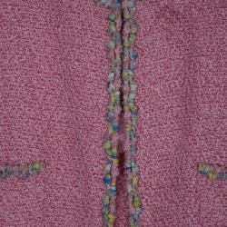 Pre Owned جاكيت شانيل تويد وردي L