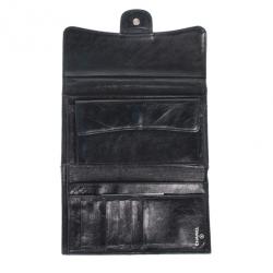 Pre Owned Chanel Blue Quilted Lambskin Leather Long Flap Wallet