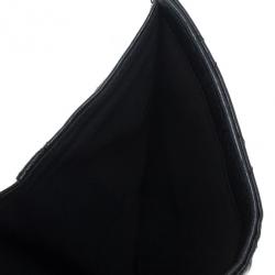 Pre Owned Chanel Blue Quilted Lambskin Leather Long Flap Wallet