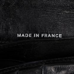 Pre Owned Chanel Blue Quilted Lambskin Leather Long Flap Wallet