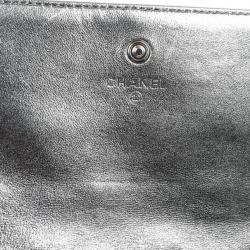 Pre Owned Chanel Metallic Quilted Lambskin Lucky Symbols Wallet